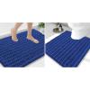 imageSmiry Bathroom Rugs Mat Set 2 Piece 36X24UShaped 24x20 Extra Soft Absorbent Non Slip Rubber Backing Machine Washable Quick Dry Chenille Bath Rug Set for Tub Shower and FloorRoyal Blue