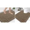 imageSmiry Bathroom Rugs Mat Set 2 Piece 36X24UShaped 24x20 Extra Soft Absorbent Non Slip Rubber Backing Machine Washable Quick Dry Chenille Bath Rug Set for Tub Shower and FloorCamel