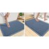 imageSmiry Bathroom Rugs Set 2 Piece36x24 Plus 30X20 Extra Soft Absorbent Bath Mats Non Slip Machine Washable Quick Dry Bath Rugs for Bathroom Floor Tub Shower Blue
