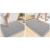 imageSmiry Bathroom Rugs Set 2 Piece36x24 Plus 30x20 Extra Soft Absorbent Bath Mats Non Slip Machine Washable Quick Dry Bath Rugs for Bathroom Floor Tub Shower Light Grey