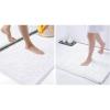 imageSmiry Luxury Chenille Bath Rug Set 2 Piece Extra Soft and Absorbent Shaggy Bathroom Mat Rugs Machine Washable NonSlip Plush Carpet Runner for Tub Shower and Bath Room24x1630x20White