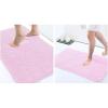 imageSmiry Luxury Chenille Bath Rug Set 2 Piece Extra Soft and Absorbent Shaggy Bathroom Mat Rugs Machine Washable NonSlip Plush Carpet Runner for Tub Shower and Bath Room24x1630x20Pink