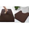 imageSmiry Memory Foam Bath Mat 30x20 and 24x20 UShaped Toilet Extra Soft Absorbent Bathroom Rugs Non Slip Bath Rug Runner for Shower Bathroom Floors Brown
