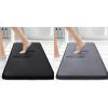 imageSmiry Product Image Memory Foam Bath Mat30x20Black and Dark Grey Extra Soft and Absorbent Bathroom Mats Non Slip Washable Carpet for Floor Shower and Tub