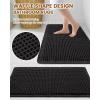 imageSmiry Bathroom Rugs Set 2 Piece30x20 Plus 24x17 Extra Soft Absorbent Bath Mats Non Slip Machine Washable Quick Dry Bath Rugs for Bathroom Floor Tub Shower Black