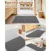 imageSmiry Bathroom Rugs Set 2 Piece30x20 Plus 24x17 Extra Soft Absorbent Bath Mats Non Slip Machine Washable Quick Dry Bath Rugs for Bathroom Floor Tub Shower Dark Grey