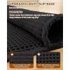imageSmiry Bathroom Rugs Set 2 Piece30x20 Plus 24x17 Extra Soft Absorbent Bath Mats Non Slip Machine Washable Quick Dry Bath Rugs for Bathroom Floor Tub Shower Black