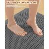 imageSmiry Bathroom Rugs Set 2 Piece30x20 Plus 24x17 Extra Soft Absorbent Bath Mats Non Slip Machine Washable Quick Dry Bath Rugs for Bathroom Floor Tub Shower Dark Grey