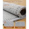 imageSmiry Bathroom Rugs Set 2 Piece30x20 Plus 24x17 Extra Soft Absorbent Bath Mats Non Slip Machine Washable Quick Dry Bath Rugs for Bathroom Floor Tub Shower Lightgrey amp Cream