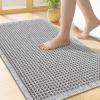 imageSmiry Bathroom Rugs Set 2 Piece30x20 Plus 24x17 Extra Soft Absorbent Bath Mats Non Slip Machine Washable Quick Dry Bath Rugs for Bathroom Floor Tub Shower Light Grey