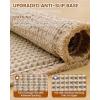 imageSmiry Bathroom Rugs Set 2 Piece30x20 Plus 30x18 Extra Soft Absorbent Bath Mats Non Slip Machine Washable Quick Dry Bath Rugs for Bathroom Floor Tub Shower BrownampCream