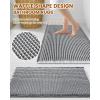 imageSmiry Bathroom Rugs Set 2 Piece30x20 Plus 30x18 Extra Soft Absorbent Bath Mats Non Slip Machine Washable Quick Dry Bath Rugs for Bathroom Floor Tub Shower Darkgrey amp Cream