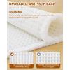 imageSmiry Bathroom Rugs Set 2 Piece30x20 Plus 30x18 Extra Soft Absorbent Bath Mats Non Slip Machine Washable Quick Dry Bath Rugs for Bathroom Floor Tub Shower Whtie