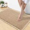 imageSmiry Bathroom Rugs Set 2 Piece30x20 Plus 30x18 Extra Soft Absorbent Bath Mats Non Slip Machine Washable Quick Dry Bath Rugs for Bathroom Floor Tub Shower Brown