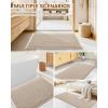 imageSmiry Bathroom Rugs Set 2 Piece30x20 Plus 30x18 Extra Soft Absorbent Bath Mats Non Slip Machine Washable Quick Dry Bath Rugs for Bathroom Floor Tub Shower BrownampCream