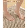 imageSmiry Bathroom Rugs Set 2 Piece30x20 Plus 30x18 Extra Soft Absorbent Bath Mats Non Slip Machine Washable Quick Dry Bath Rugs for Bathroom Floor Tub Shower BrownampCream