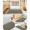 imageSmiry Bathroom Rugs Set 2 Piece30x20 Plus 30x18 Extra Soft Absorbent Bath Mats Non Slip Machine Washable Quick Dry Bath Rugs for Bathroom Floor Tub Shower Green