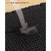 imageSmiry Bathroom Rugs Set 2 Piece36x24 Plus 30X20 Extra Soft Absorbent Bath Mats Non Slip Machine Washable Quick Dry Bath Rugs for Bathroom Floor Tub Shower Black