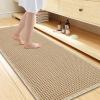 imageSmiry Bathroom Rugs Set 2 Piece60x24 Plus 30x20 Extra Soft Absorbent Bath Mats Non Slip Machine Washable Quick Dry Bath Rugs for Bathroom Floor Tub Shower Brown