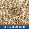 imageSmiry Chenille Bathroom Rugs 24x16 and UShaped Toilet Bath Rugs 20x2024x20 Extra Soft and Absorbent Shaggy Bath Mat Machine Washable NonSlip Plush Carpet Beige