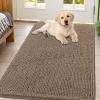 imageSmiry Dog Door Mat for Muddy Paws 59x24 Absorbs Moisture and Dirt Doormat NonSlip Washable Quick Dry Chenille Front Door Mat Indoor Entrance Entryway Carpet for Inside Floor CamelCamel