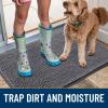 imageSmiry Dog Door Mat for Muddy Paws 59x24 Absorbs Moisture and Dirt Doormat NonSlip Washable Quick Dry Chenille Front Door Mat Indoor Entrance Entryway Carpet for Inside Floor CamelDark Grey