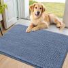 imageSmiry Dog Door Mat for Muddy Paws 59x24 Absorbs Moisture and Dirt Doormat NonSlip Washable Quick Dry Chenille Front Door Mat Indoor Entrance Entryway Carpet for Inside Floor CamelAiry Blue