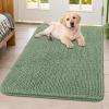 imageSmiry Dog Door Mat for Muddy Paws 59x24 Absorbs Moisture and Dirt Doormat NonSlip Washable Quick Dry Chenille Front Door Mat Indoor Entrance Entryway Carpet for Inside Floor CamelOlive Green