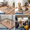 imageSmiry Dog Door Mat for Muddy Paws 59x24 Absorbs Moisture and Dirt Doormat NonSlip Washable Quick Dry Chenille Front Door Mat Indoor Entrance Entryway Carpet for Inside Floor CamelPeach