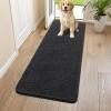 imageSmiry Dog Door Mat for Muddy Paws 59x24 Absorbs Moisture and Dirt Doormat NonSlip Washable Quick Dry Chenille Front Door Mat Indoor Entrance Entryway Carpet for Inside Floor CamelBlack