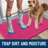 imageSmiry Dog Door Mat for Muddy Paws 59x24 Absorbs Moisture and Dirt Doormat NonSlip Washable Quick Dry Chenille Front Door Mat Indoor Entrance Entryway Carpet for Inside Floor CamelHot Pink