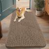 imageSmiry Dog Door Mat for Muddy Paws 59x24 Absorbs Moisture and Dirt Doormat NonSlip Washable Quick Dry Chenille Front Door Mat Indoor Entrance Entryway Carpet for Inside Floor CamelCamel