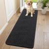 imageSmiry Dog Door Mat for Muddy Paws 59x24 Absorbs Moisture and Dirt Doormat NonSlip Washable Quick Dry Chenille Front Door Mat Indoor Entrance Entryway Carpet for Inside Floor CamelBlack