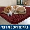 imageSmiry Dog Door Mat for Muddy Paws 59x24 Absorbs Moisture and Dirt Doormat NonSlip Washable Quick Dry Chenille Front Door Mat Indoor Entrance Entryway Carpet for Inside Floor CamelCaramel Russet
