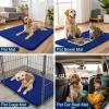 imageSmiry Dog Door Mat for Muddy Paws 59x24 Absorbs Moisture and Dirt Doormat NonSlip Washable Quick Dry Chenille Front Door Mat Indoor Entrance Entryway Carpet for Inside Floor CamelRoyal Blue