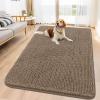 imageSmiry Dog Door Mat for Muddy Paws 59x24 Absorbs Moisture and Dirt Doormat NonSlip Washable Quick Dry Chenille Front Door Mat Indoor Entrance Entryway Carpet for Inside Floor CamelCamel