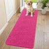 imageSmiry Dog Door Mat for Muddy Paws 59x24 Absorbs Moisture and Dirt Doormat NonSlip Washable Quick Dry Chenille Front Door Mat Indoor Entrance Entryway Carpet for Inside Floor CamelHot Pink