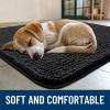 imageSmiry Dog Door Mat for Muddy Paws 59x24 Absorbs Moisture and Dirt Doormat NonSlip Washable Quick Dry Chenille Front Door Mat Indoor Entrance Entryway Carpet for Inside Floor CamelBlack
