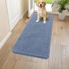 imageSmiry Dog Door Mat for Muddy Paws 59x24 Absorbs Moisture and Dirt Doormat NonSlip Washable Quick Dry Chenille Front Door Mat Indoor Entrance Entryway Carpet for Inside Floor CamelAiry Blue