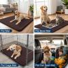 imageSmiry Dog Door Mat for Muddy Paws 59x24 Absorbs Moisture and Dirt Doormat NonSlip Washable Quick Dry Chenille Front Door Mat Indoor Entrance Entryway Carpet for Inside Floor CamelBrown