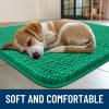imageSmiry Dog Door Mat for Muddy Paws 59x24 Absorbs Moisture and Dirt Doormat NonSlip Washable Quick Dry Chenille Front Door Mat Indoor Entrance Entryway Carpet for Inside Floor CamelEmerald Green