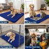 imageSmiry Dog Door Mat for Muddy Paws 59x24 Absorbs Moisture and Dirt Doormat NonSlip Washable Quick Dry Chenille Front Door Mat Indoor Entrance Entryway Carpet for Inside Floor CamelRoyal Blue