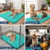 imageSmiry Dog Door Mat for Muddy Paws 59x24 Absorbs Moisture and Dirt Doormat NonSlip Washable Quick Dry Chenille Front Door Mat Indoor Entrance Entryway Carpet for Inside Floor CamelTeal
