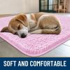 imageSmiry Dog Door Mat for Muddy Paws 59x24 Absorbs Moisture and Dirt Doormat NonSlip Washable Quick Dry Chenille Front Door Mat Indoor Entrance Entryway Carpet for Inside Floor CamelPink