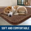 imageSmiry Dog Door Mat for Muddy Paws 59x24 Absorbs Moisture and Dirt Doormat NonSlip Washable Quick Dry Chenille Front Door Mat Indoor Entrance Entryway Carpet for Inside Floor CamelMocha