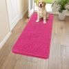 imageSmiry Dog Door Mat for Muddy Paws 59x24 Absorbs Moisture and Dirt Doormat NonSlip Washable Quick Dry Chenille Front Door Mat Indoor Entrance Entryway Carpet for Inside Floor CamelHot Pink