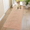 imageSmiry Dog Door Mat for Muddy Paws 59x24 Absorbs Moisture and Dirt Doormat NonSlip Washable Quick Dry Chenille Front Door Mat Indoor Entrance Entryway Carpet for Inside Floor CamelPeach