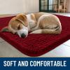 imageSmiry Dog Door Mat for Muddy Paws 59x24 Absorbs Moisture and Dirt Doormat NonSlip Washable Quick Dry Chenille Front Door Mat Indoor Entrance Entryway Carpet for Inside Floor CamelRed