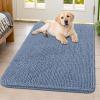 imageSmiry Dog Door Mat for Muddy Paws 59x24 Absorbs Moisture and Dirt Doormat NonSlip Washable Quick Dry Chenille Front Door Mat Indoor Entrance Entryway Carpet for Inside Floor CamelAiry Blue