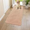 imageSmiry Dog Door Mat for Muddy Paws 59x24 Absorbs Moisture and Dirt Doormat NonSlip Washable Quick Dry Chenille Front Door Mat Indoor Entrance Entryway Carpet for Inside Floor CamelPeach